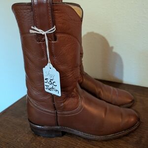 Justin Boots Men's Brown Leather Boots.